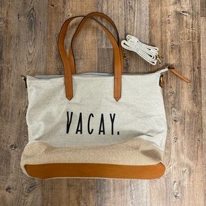 Large Vacay Canvas Tote